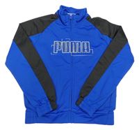 Kobaltově modro-černá propínací sportovní mikina s logem Puma