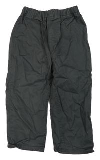 Šedé plátěné podšité kalhoty H&M