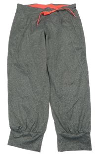 Šedo-růžové melírované sportovní capri legíny H&M