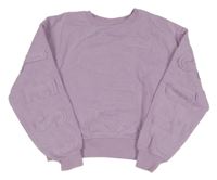 Lila crop mikina s nápisem Matalan