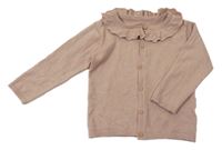 Starorůžový propínací svetr s límečkem Matalan