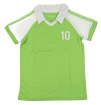 Limetkovo-bílý sportovní dres s číslem Tchibo 