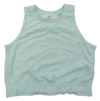 Světlezelený froté crop top H&M