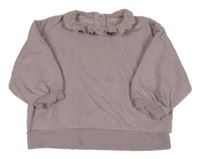 Lila oversize mikina s madeirou George
