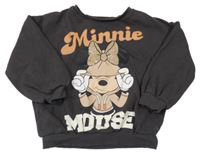 Tmavošedá mikina s Minnie Disney