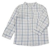 Bílo-modro-tmavomodrá kostkovaná košile Primark