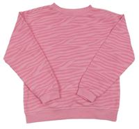 Růžová pruhovaná mikina Primark