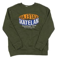 Khaki mikina s nápisem H&M