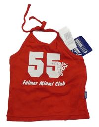Nové - Červený crop top s číslem