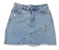 Modrá riflová sukně s prošoupáním Denim Co.