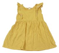 Žluté šaty s volánky H&M