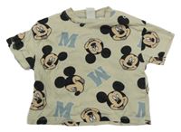 Béžové tričko s Mickey H&M
