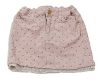 Světlerůžová manšestrová sukně H&M
