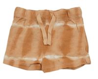 Oranžovo-bílé batikované bavlněné kraťasy Primark