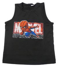 Černé sportovní tílko se Spider-manem 