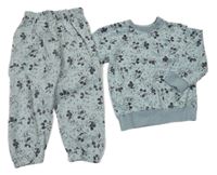2set - Zelenošedá mikina + tepláky s Mickeym 