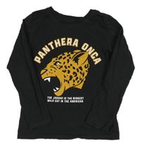 Černé triko s leopardem H&M