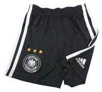 Černo-bílé fotbalové kraťasy Deutscher Adidas