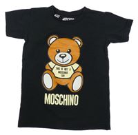 Černé tričko s medvědem Moschino