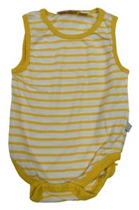 Bílo-hořčicové pruhované body Liegelind