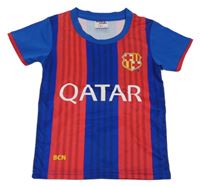 Modro-červený pruhovaný fotbalový dres - Messi 