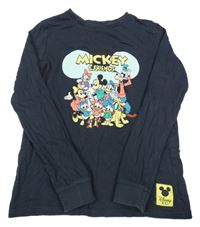 Tmavomodré pyžamové triko s Mickeym a kamarády H&M