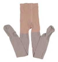 Růžovo-třpytivé punčocháče H&M