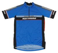 Modro-černé cyklitické tričko s nápisy Nakamura
