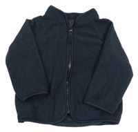 Tmavomodrá fleecová propínací mikina s rolákem H&M