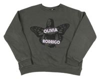 Tmavošedá mikina s potiskem - OLIVIA RODRIGO PRIMARK