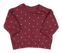 Vínová mikina s puntíky Primark