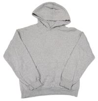 Šedá melírovaná mikina s klokankou a kapucí H&M