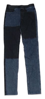 Modro-tmavomodré džegíny H&M