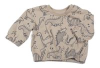 Béžová mikina s dinosaury Primark