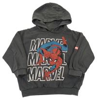 Tmavošedá mikina se Spidermanem a kapucí Marvel