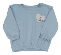 Světlemodrá mikina se srdíčkem Primark