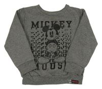 Tmavošedá melírovaná mikina s Mickey PRIMARK