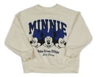 Smetanovo-modrá mikina s Minnie Zara
