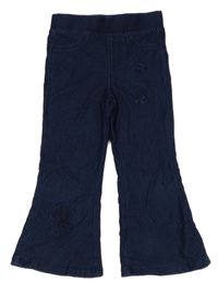 Tmavomodré flare tregíny riflového vzhledu s hvězdičkami Denim Co.