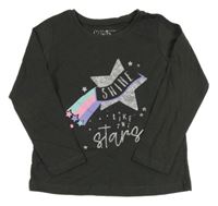 Tmavošedé triko s kometou Primark
