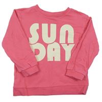 Růžová mikina s nápisem H&M