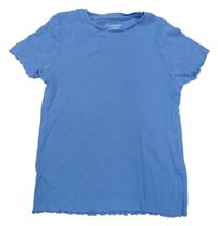 Modré žebrované tričko Primark