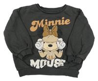 Antracitová mikina s Minnie Disney