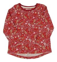 Červené vzorované triko Nutmeg
