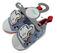 Nové - modro-bílé plátěné cápáčky s Mickeym Primark