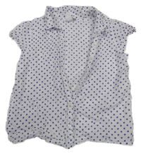 Bílo-fialová puntíkatá halenka H&M