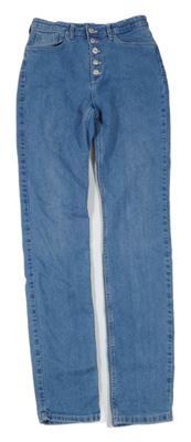 Světlemodré skinny rifle s vysokým pasem H&M