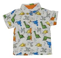 Bílá košile s dinosaury