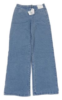 Nové - modré melírované široké rifle Denim Co.