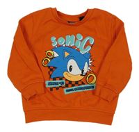 Oranžová mikina se Sonicem 